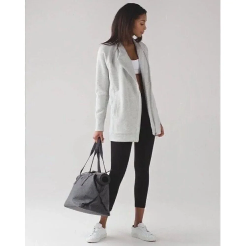 Lululemon Back To It Wrap Jacket in Heathered Vapor Woman's Sz 6